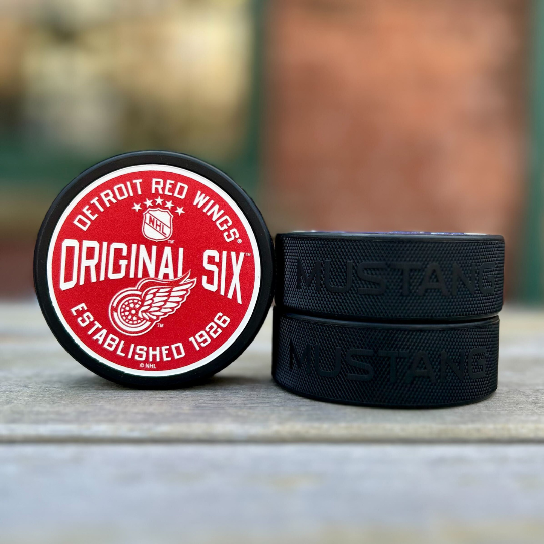 Detroit Red Wings NHL Original Six Textured Puck - The Sport Gallery