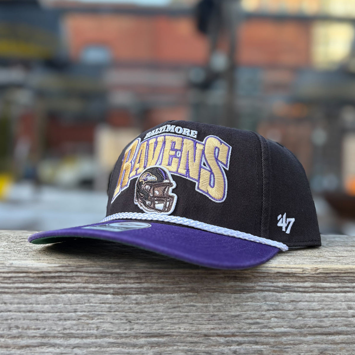 The Ravens CAP（Sand×Blue） DragonAsh Baltimore Ravens NFL Palermo RF Hitch Hat – The Sport Gallery
