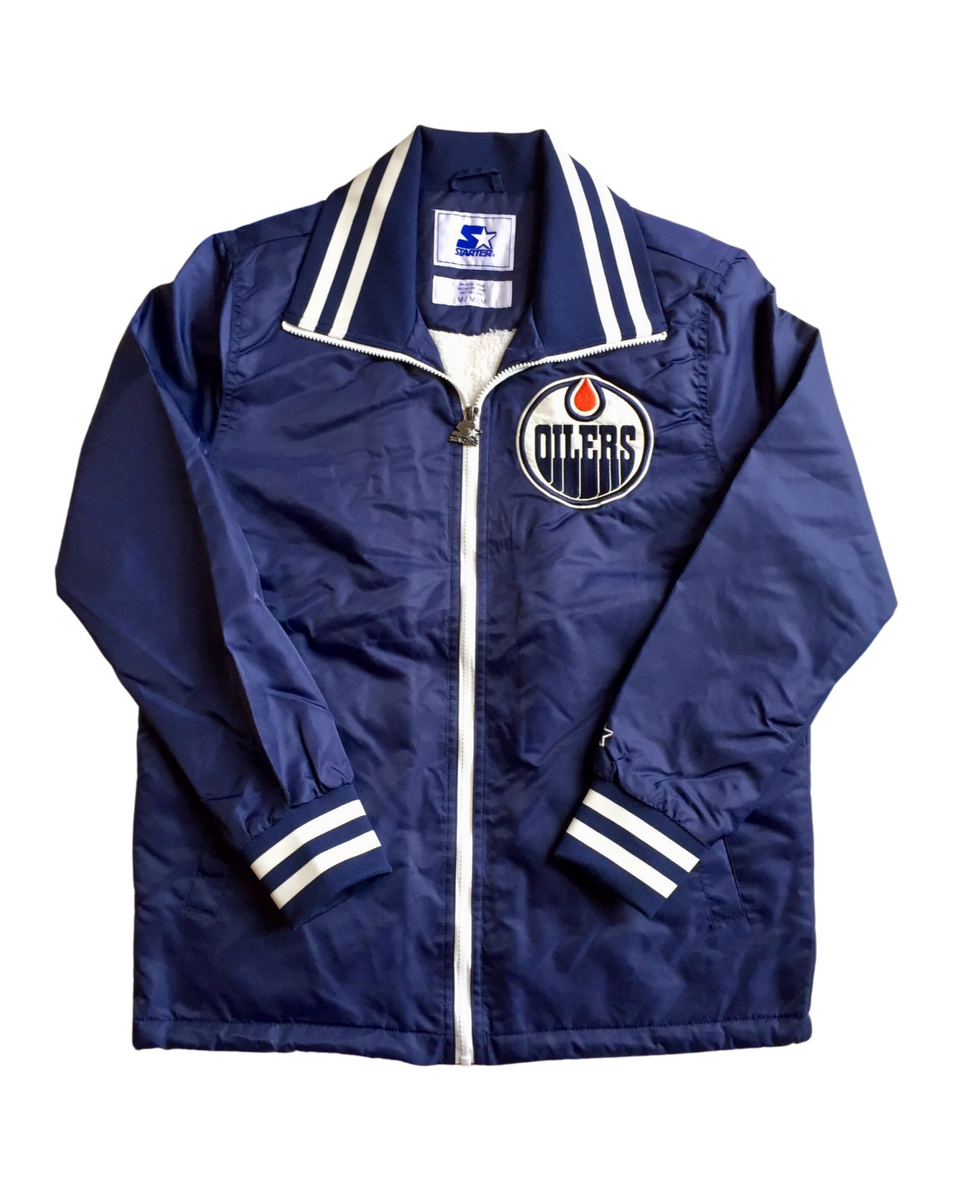 Edmonton Oilers Nylon Zip Coaches Starter Jacket The Sport Gallery