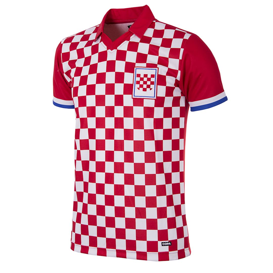 Pop Threads Croatia Soccer Retro National Team Long Sleeve T-Shirt - Sport Football Tee, Multiple Colors