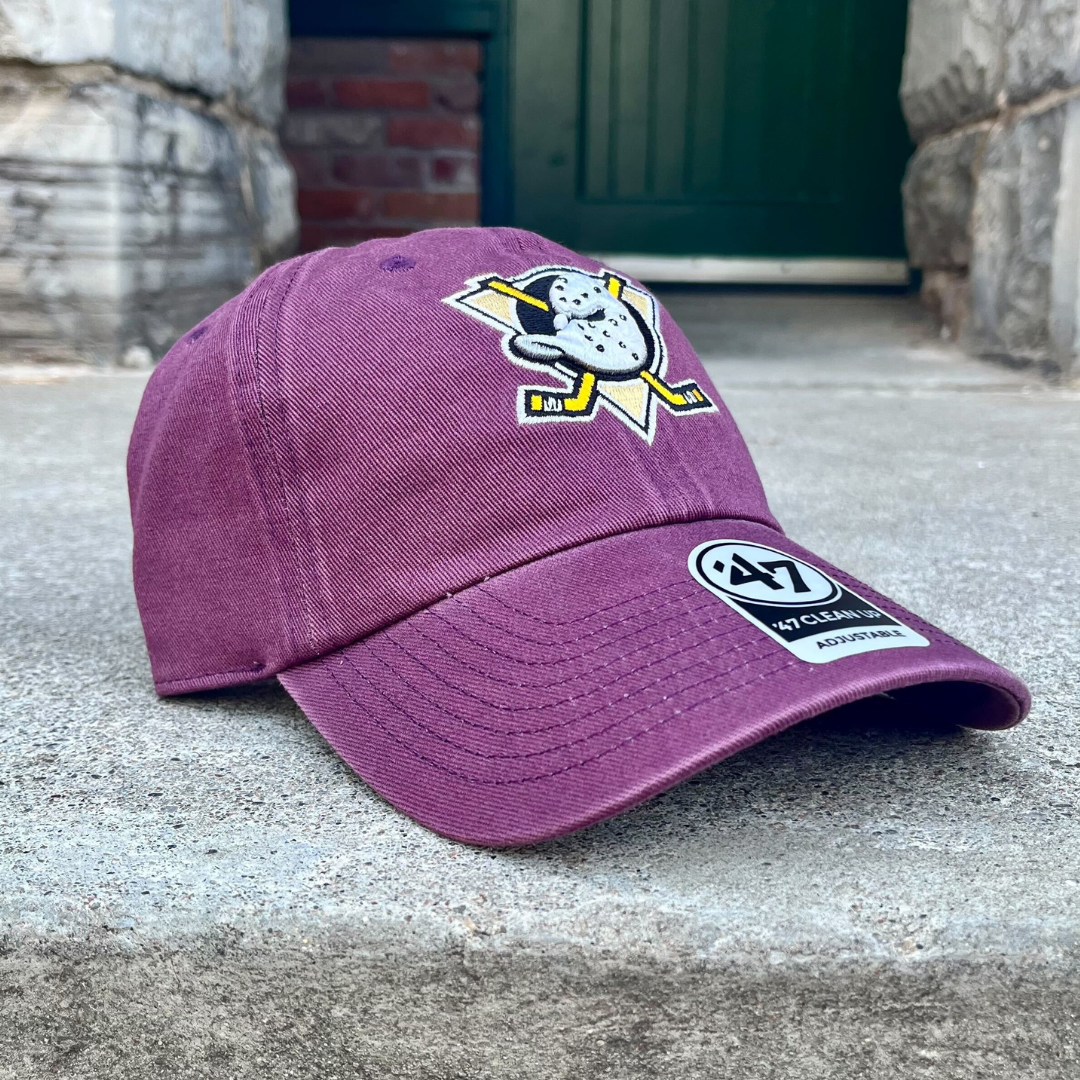 Anaheim (Mighty) Ducks NHL Alt. Clean Up Cap (Rustic Purple) – The ...