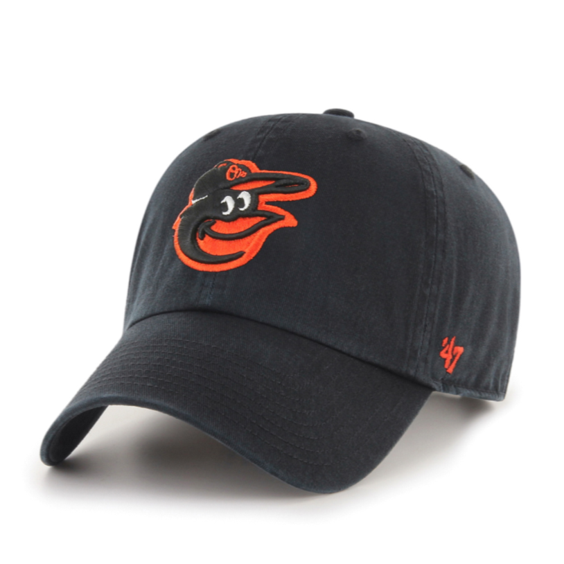 47 Baltimore Orioles Clean Up Cap Black Man