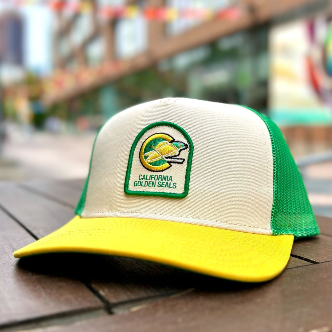 Fitted Hat California Golden Seals Hat 47 Brand Flat Brim