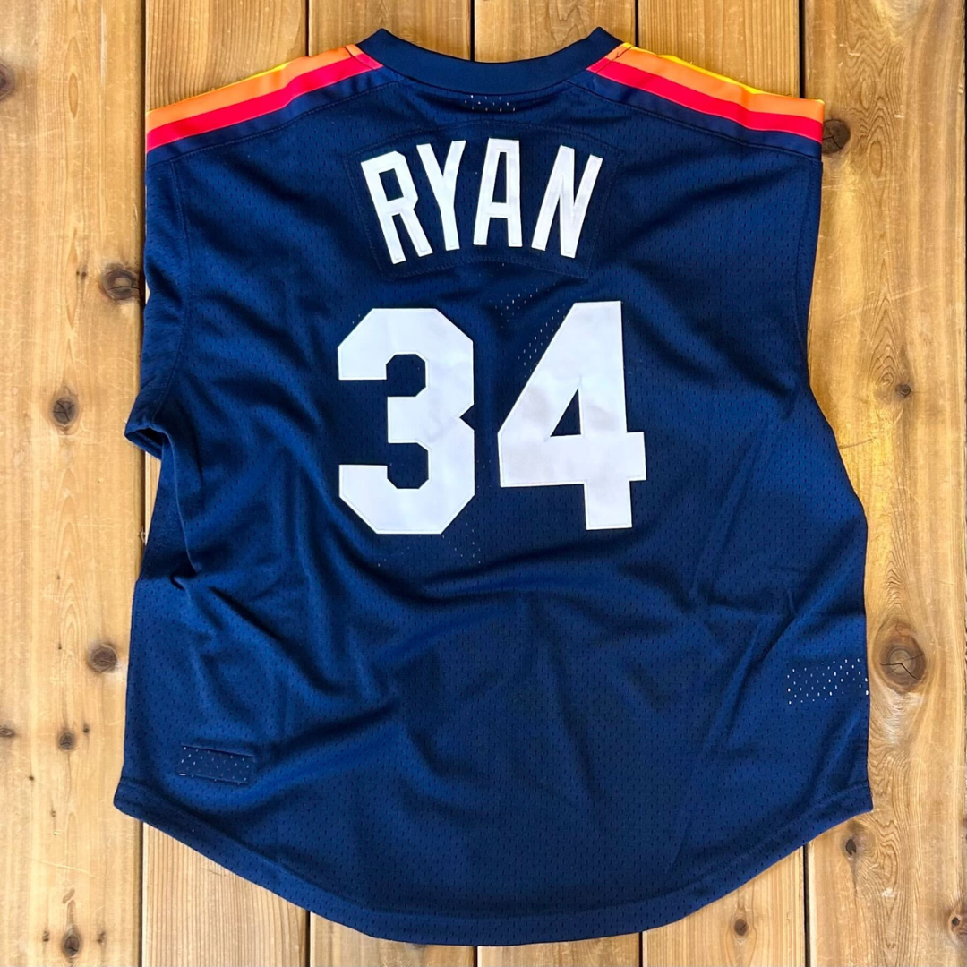 Houston Astros 1988 Nolan Ryan Authentic Cooperstown Collection Mesh BP Jersey Navy