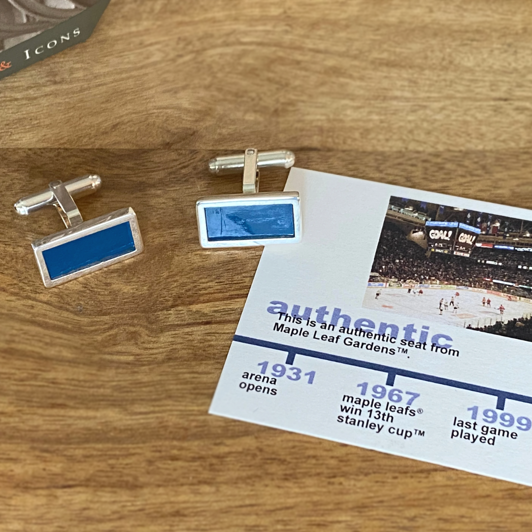 thumbnail image 2 of Silver Square Cufflinks – Personalized Football Fans Gift – Choose Your Club's Ground 2 of 4