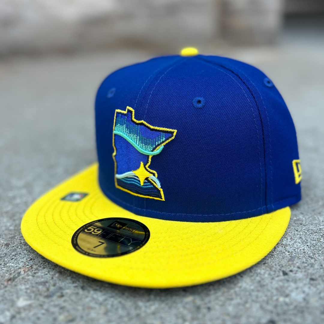 Men s New Era Royal Minnesota Twins 2024 City Connect 59FIFTY Fitted Hat