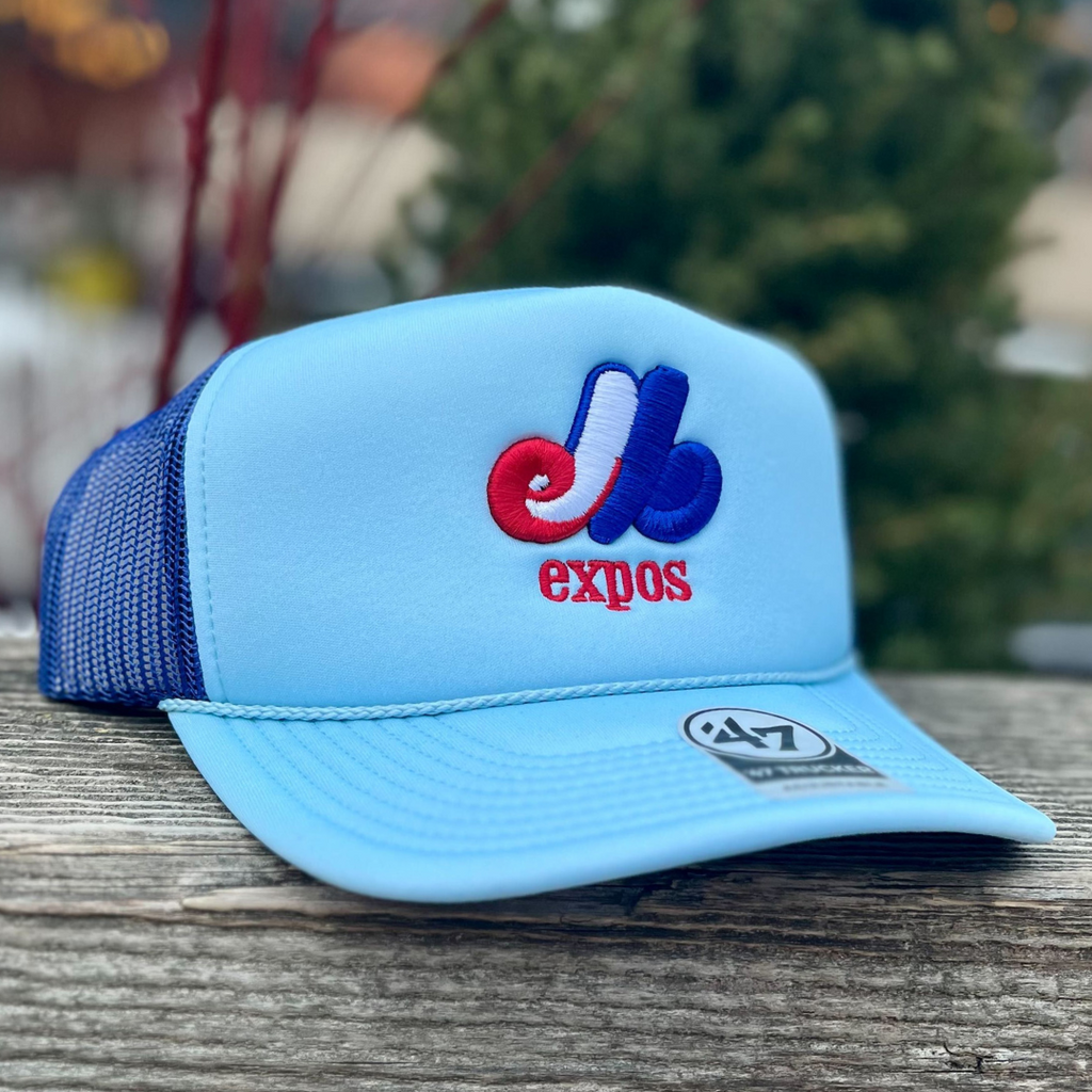 Expos Rust Hat Montreal Expos MLB Mesh Trucker Hat (1969 Logo) – The Sport Gallery