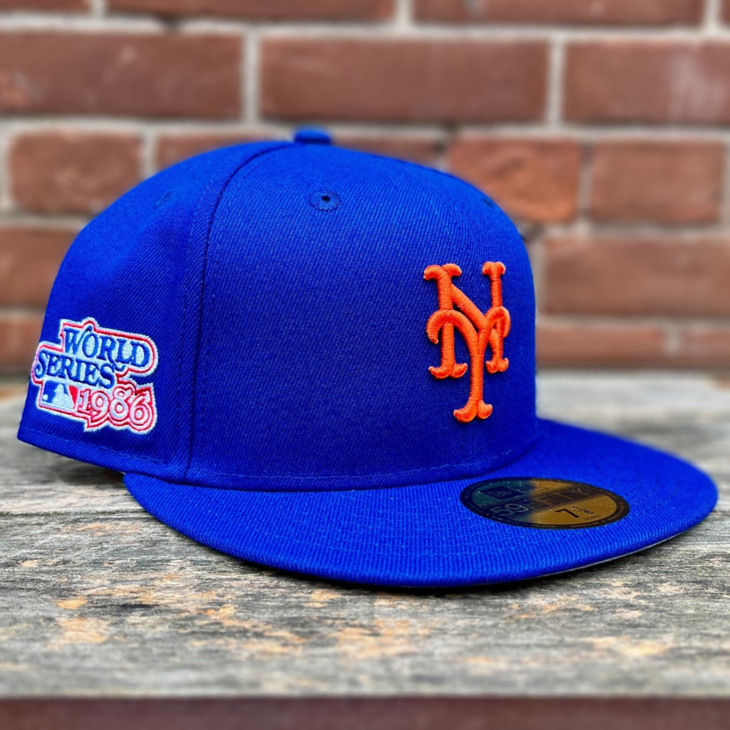 New York Mets MLB 1986 World Series Patch 59Fifty Fitted Hat – The New York Mets MLB 1986 World Series Patch 59Fifty Fitted Hat – The