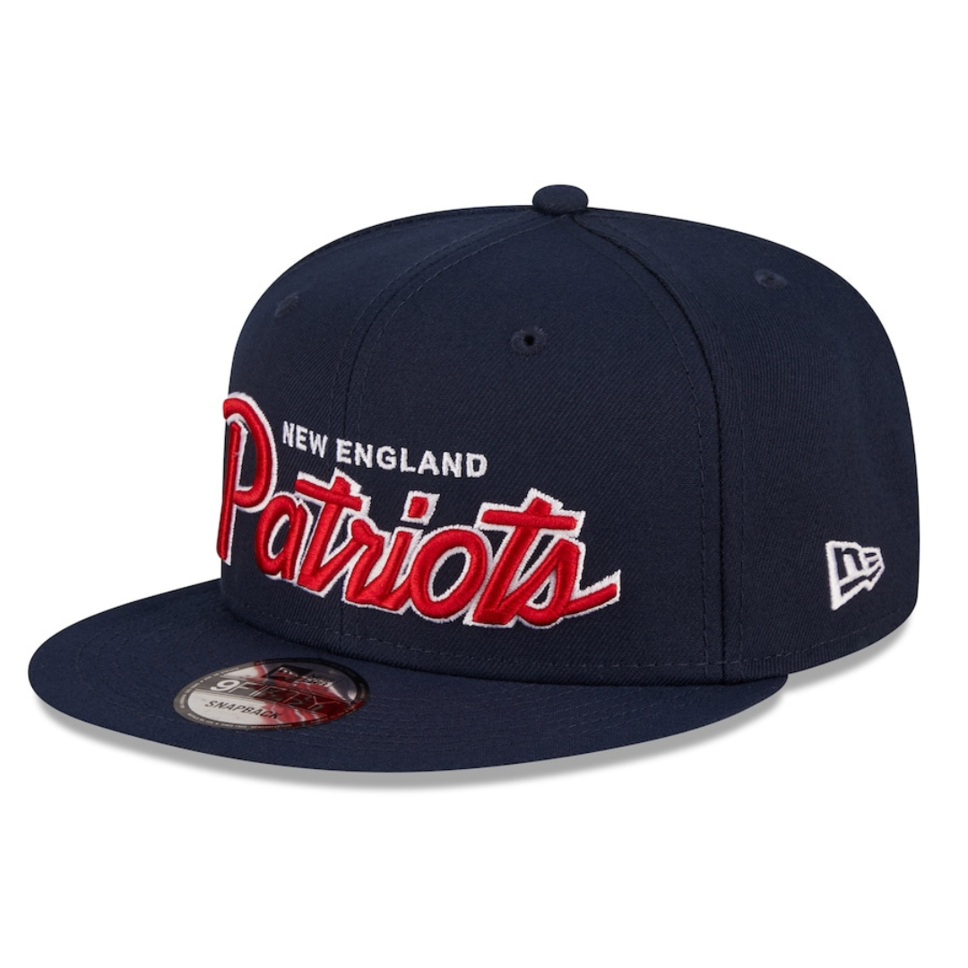 New England Patriots NFL Script 9Fifty Snapback (Navy) – The Sport Gallery