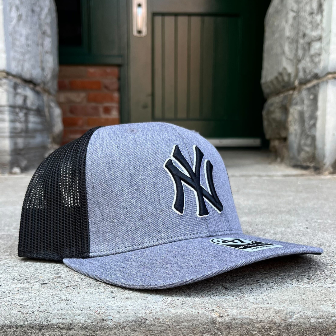 New era New York Yankees online Charcoal Trucker SnapBack hat