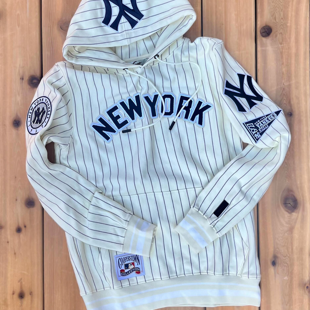 New York Yankees MLB Retro Classic Pinstripe PO Hoodie The Sport Gallery