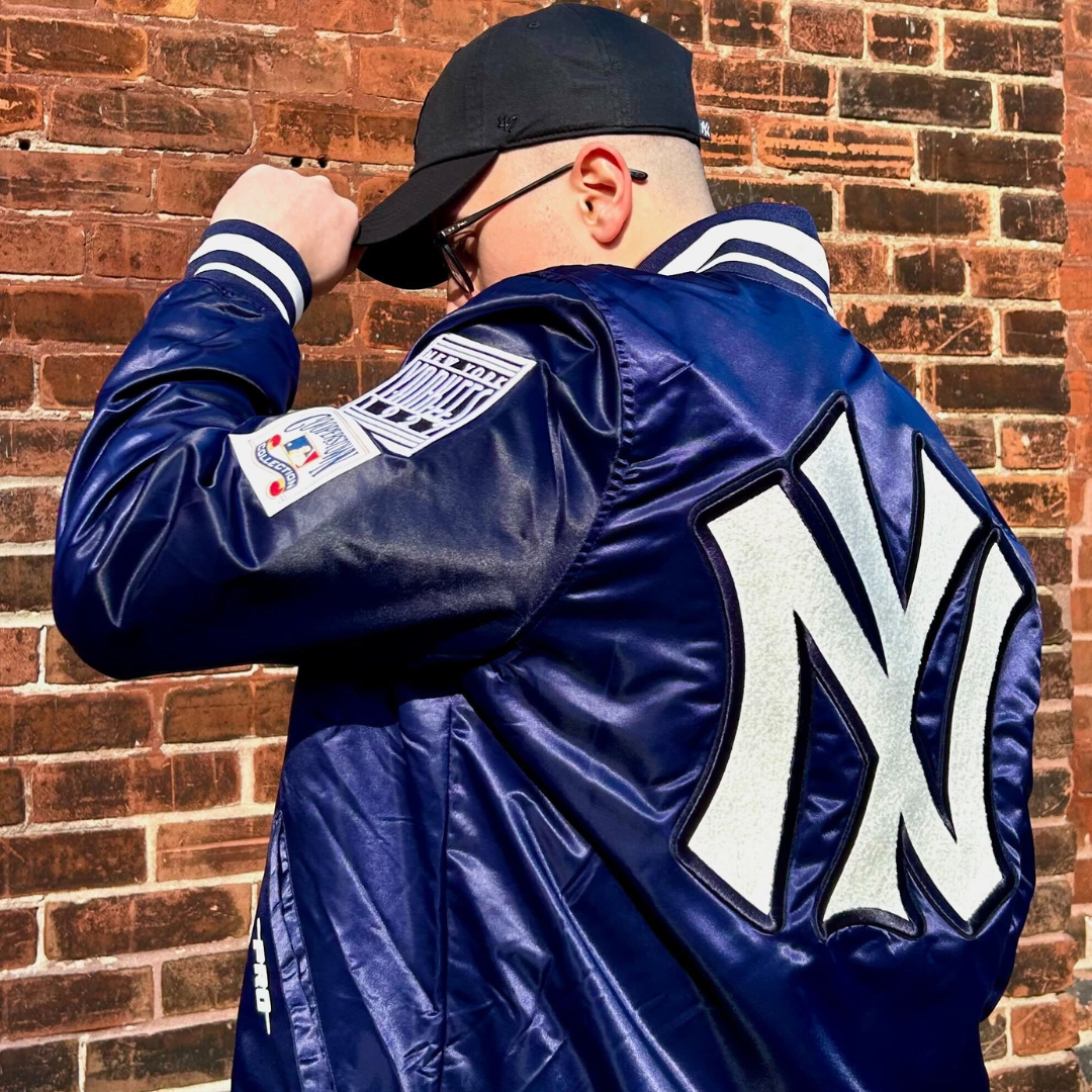 New York Yankees Retro Classic Satin Varsity Jacket – The