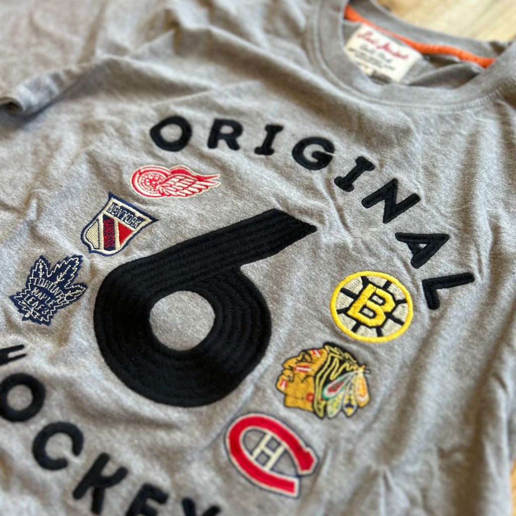 Adidas NHL Hockey Original Six Womens Black Graphic T Shirt Size M