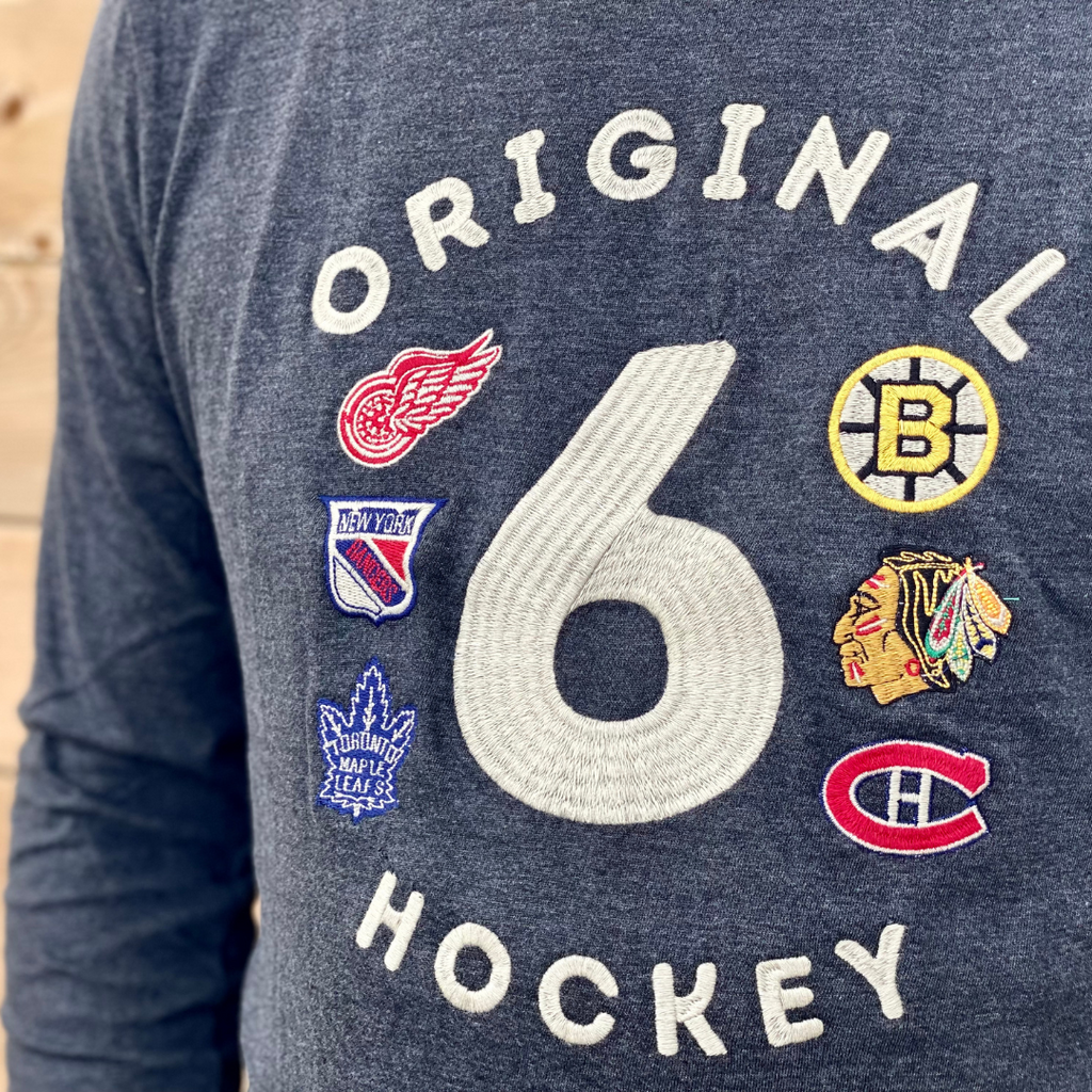 NHL Original Six Goalie Helmets 47 Brand T-Shirt