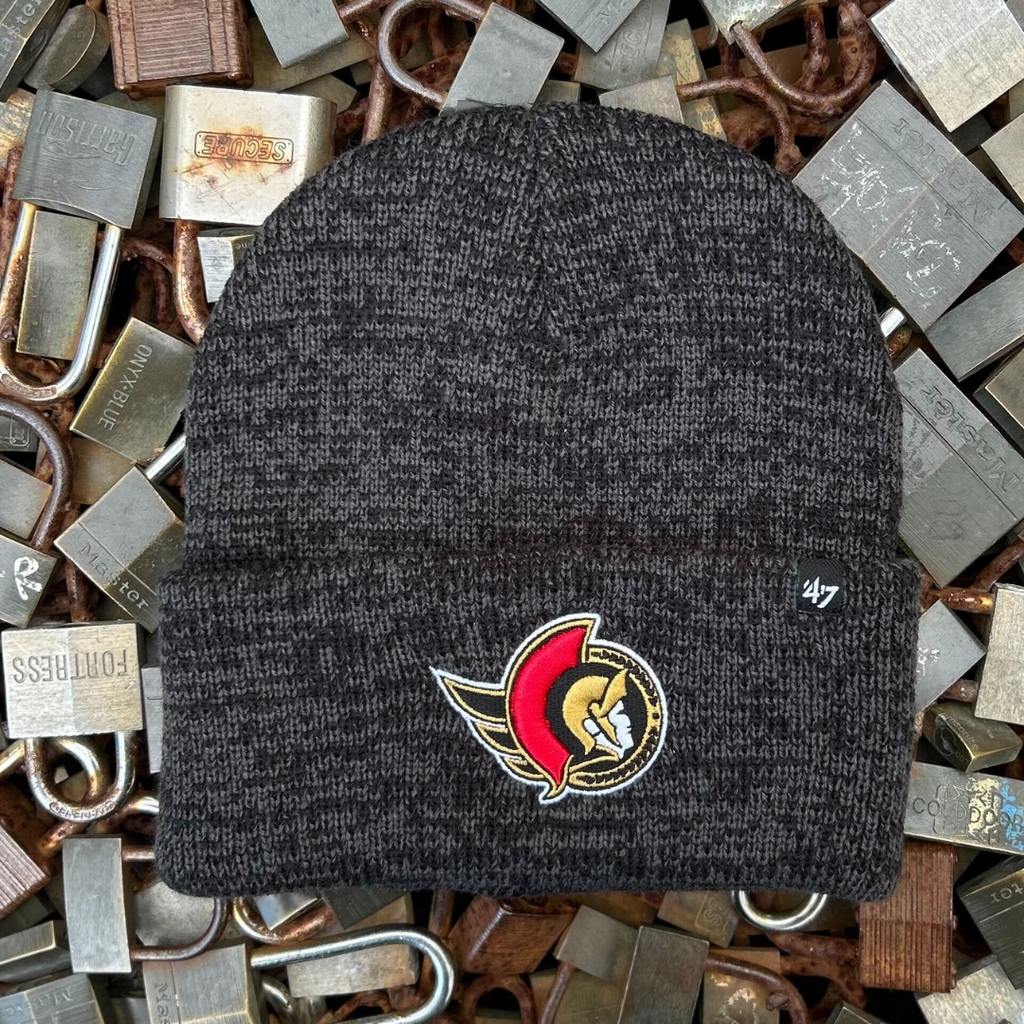 Brain Toque Ottawa Senators NHL Brain Freeze (Black) Cuff Knit Toque – The Sport ...