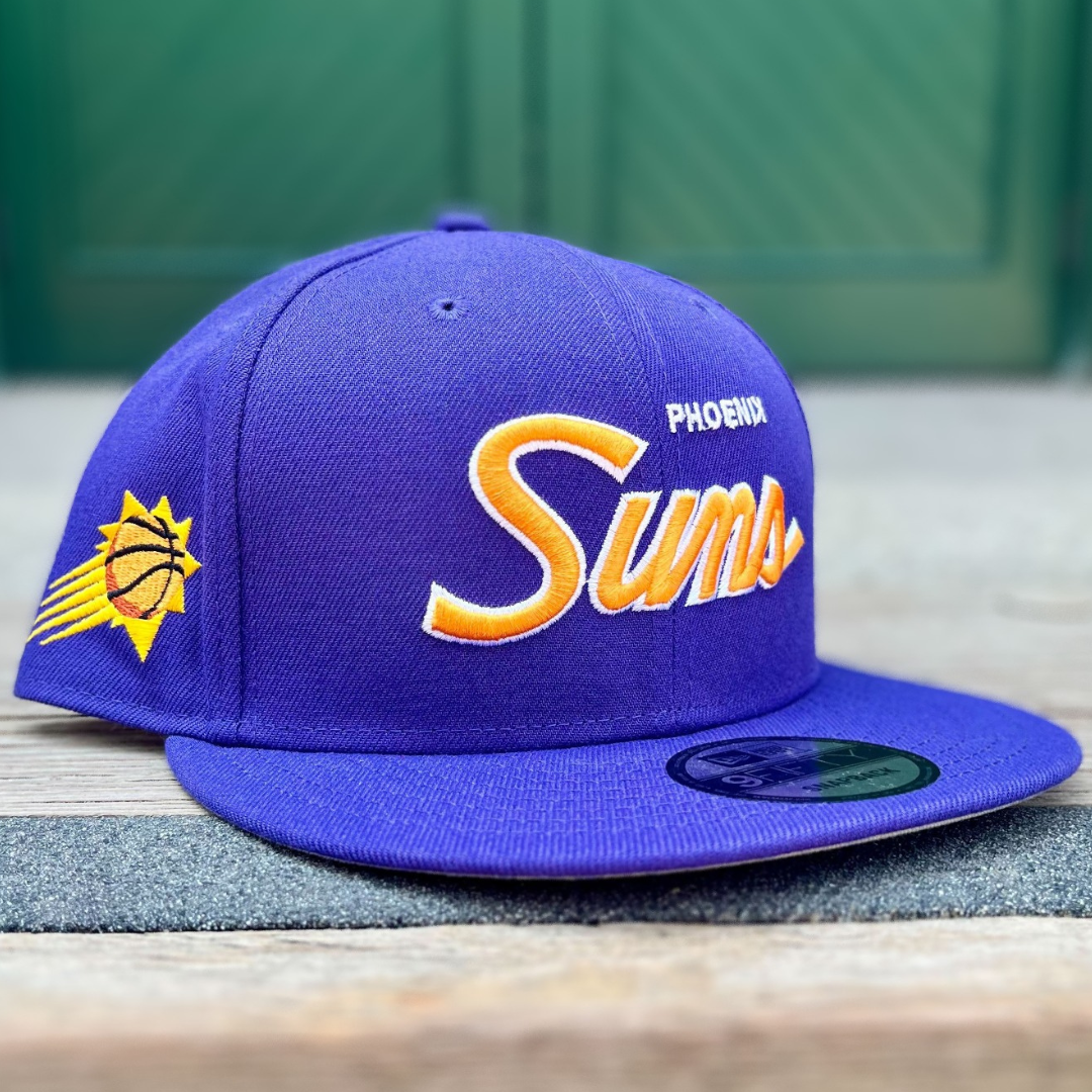 Phoenix Suns NBA Script Logo Patch 9Fifty Snapback (Purple) – The Sport ...