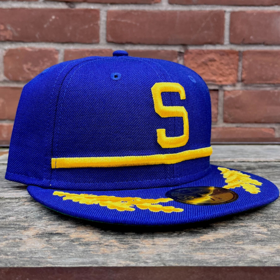 Seattle Pilots MLB 1969 New Era Cooperstown Collection 59Fifty Fitted Hat Dark Royal