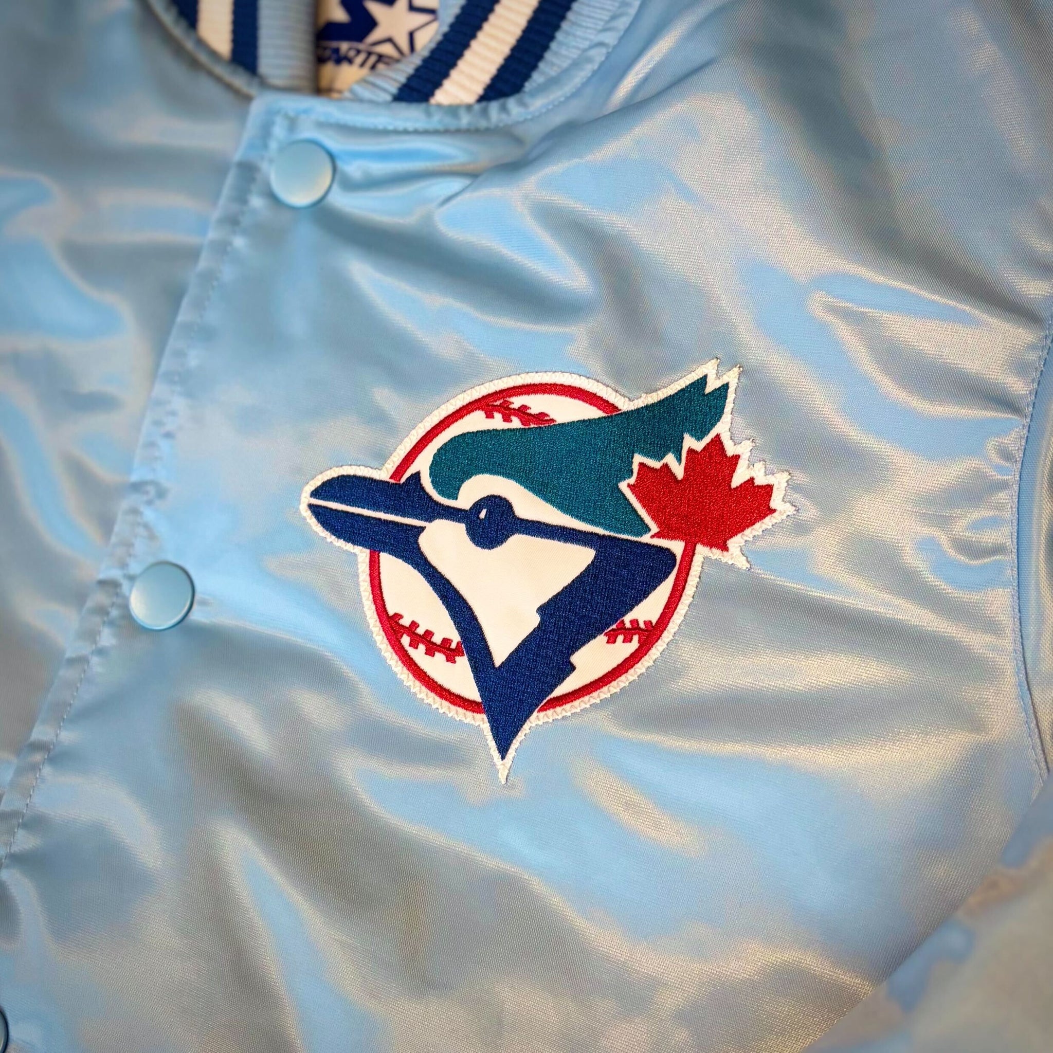 Toronto Blue Jays MLB Retro Starter Satin Jacket (Powder Blue