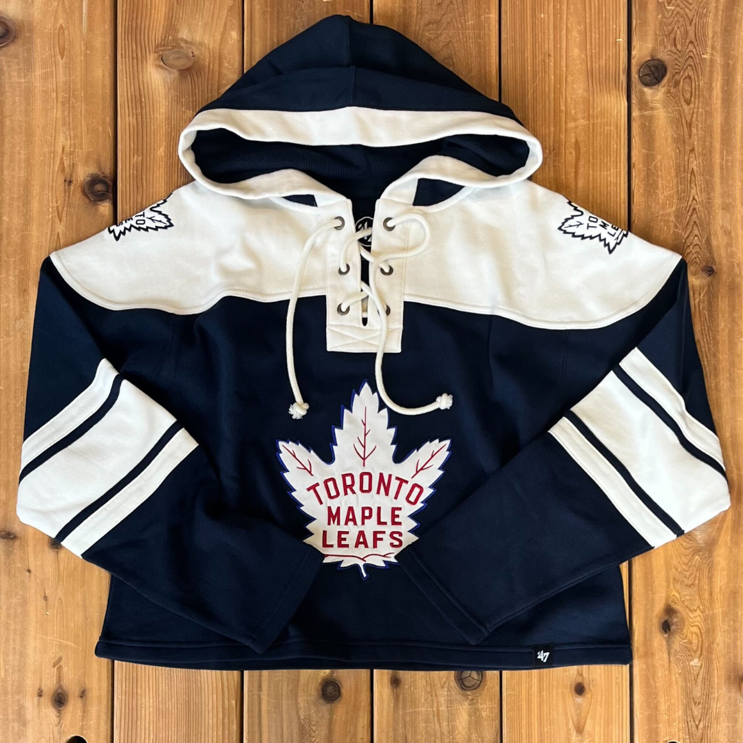 Toronto Maple Leafs NHL Women s 1947 48 Cropped Superior Lacer Hoodie