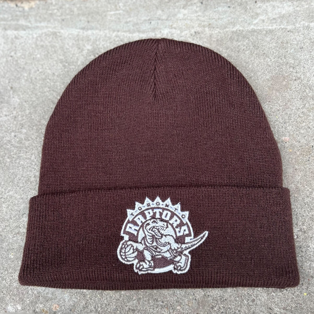 Toronto Raptors NBA 1995 Logo Cuff Knit Toque (Brown) – The Sport