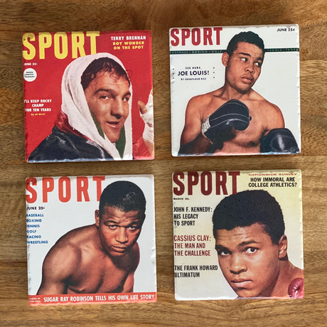 Boxing Pulp Covers SPORT Magazine Vintage Boxing Covers Coasters – The Sport Gallery
