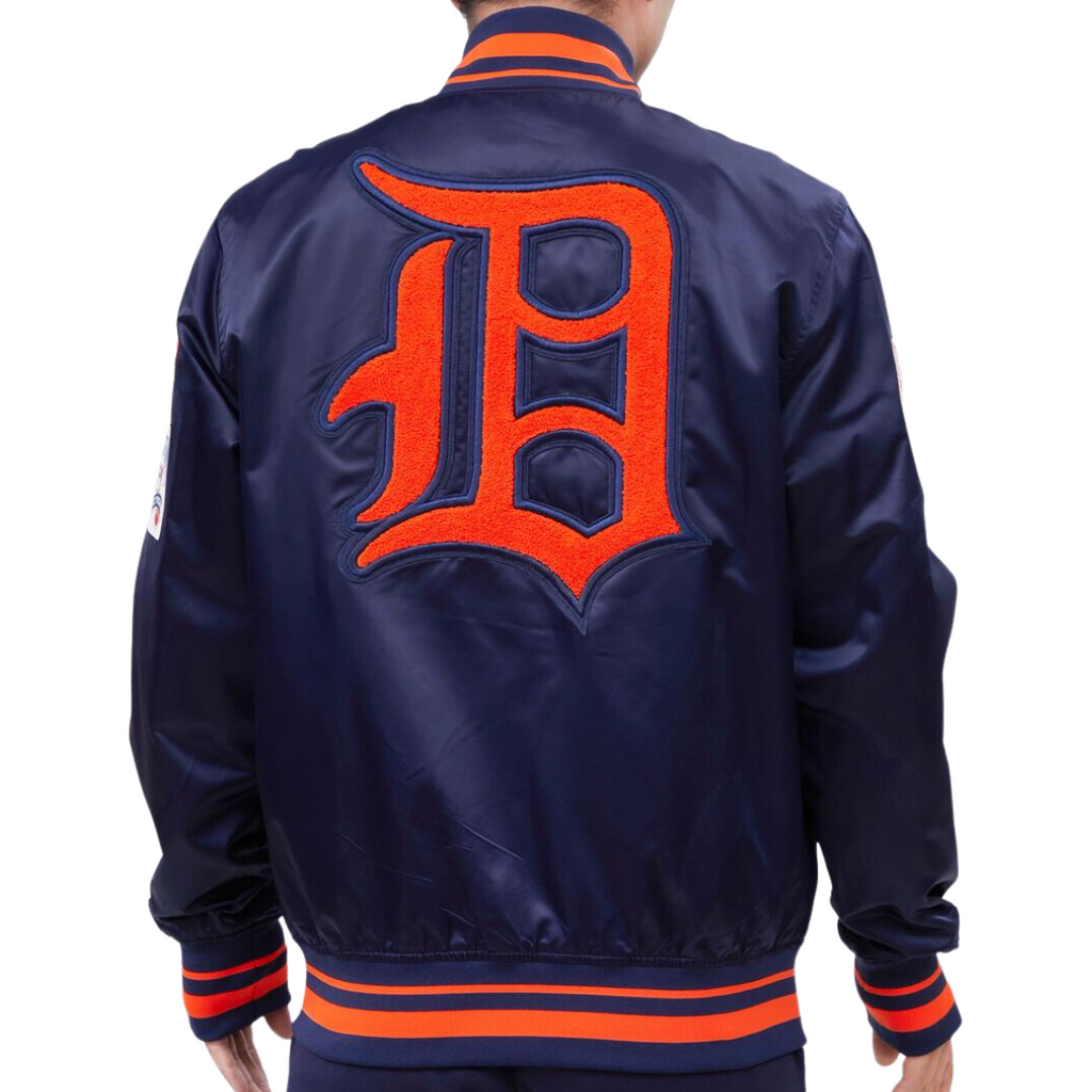 Detroit Tigers Retro Classic Satin Varsity Jacket Large
