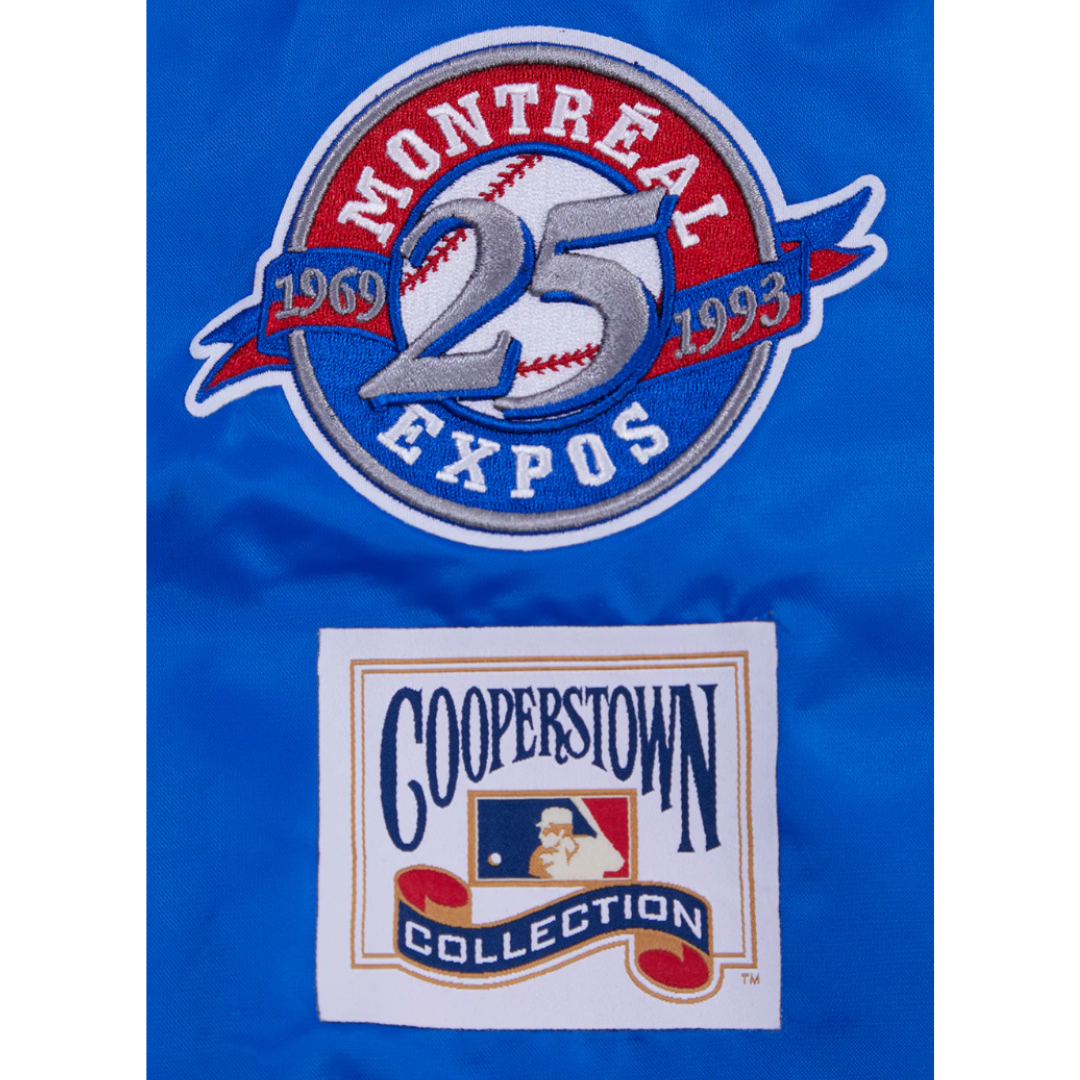 Montreal Expos Retro Classic Satin Varsity Jacket (Blue) – The