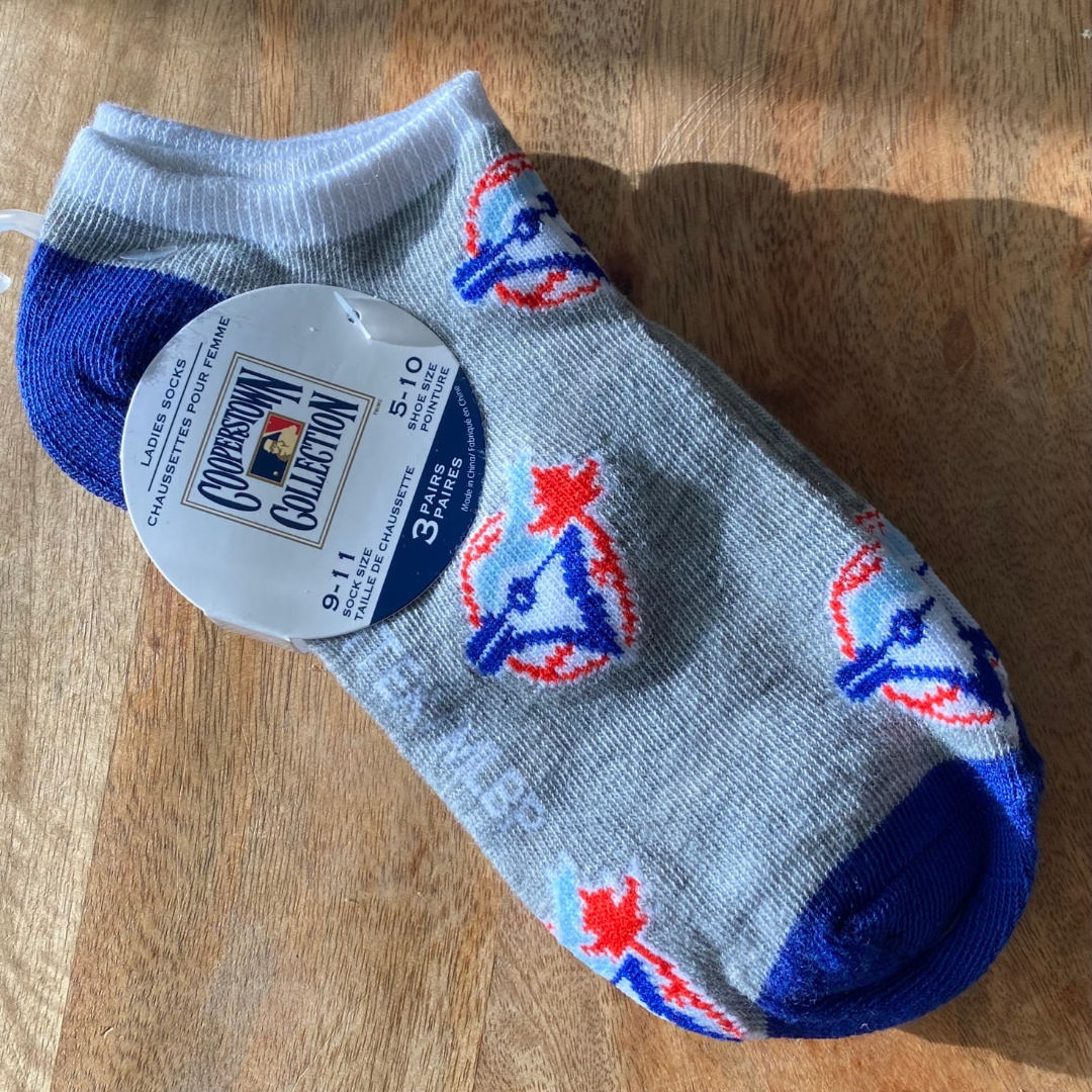 Toronto Blue Jays Cooperstown Women's Ankle Socks (Grey)