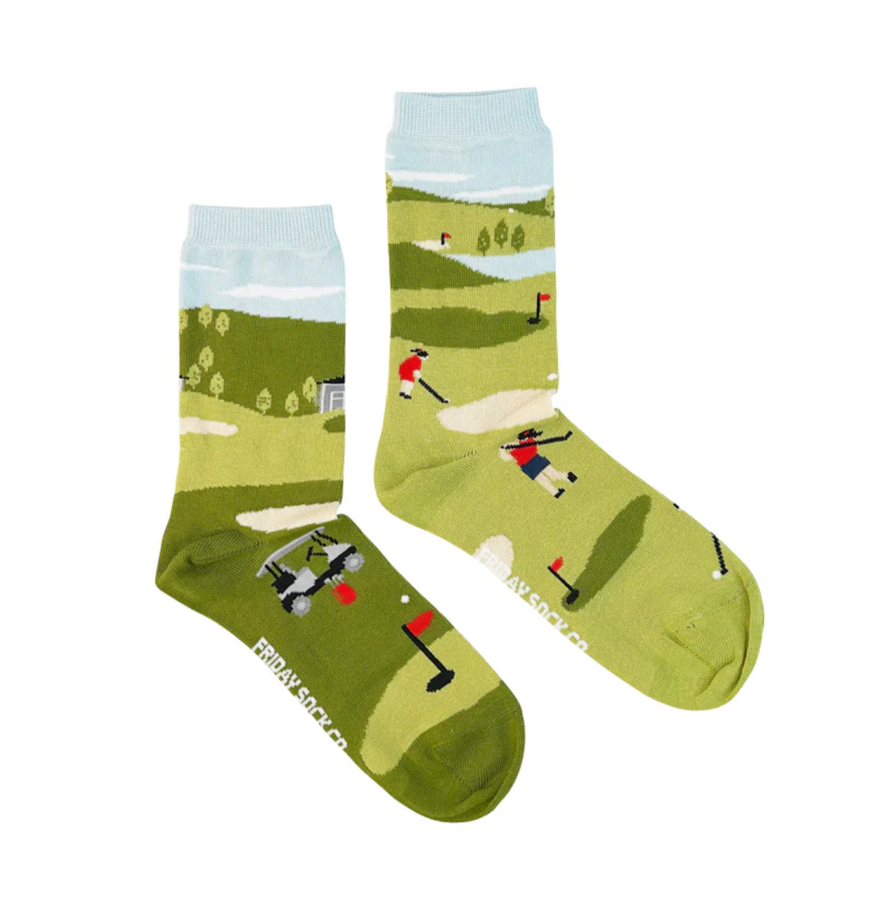 Friday Sock Co. Women's Golf Scene Purposely Mismatched Socks – The ...
