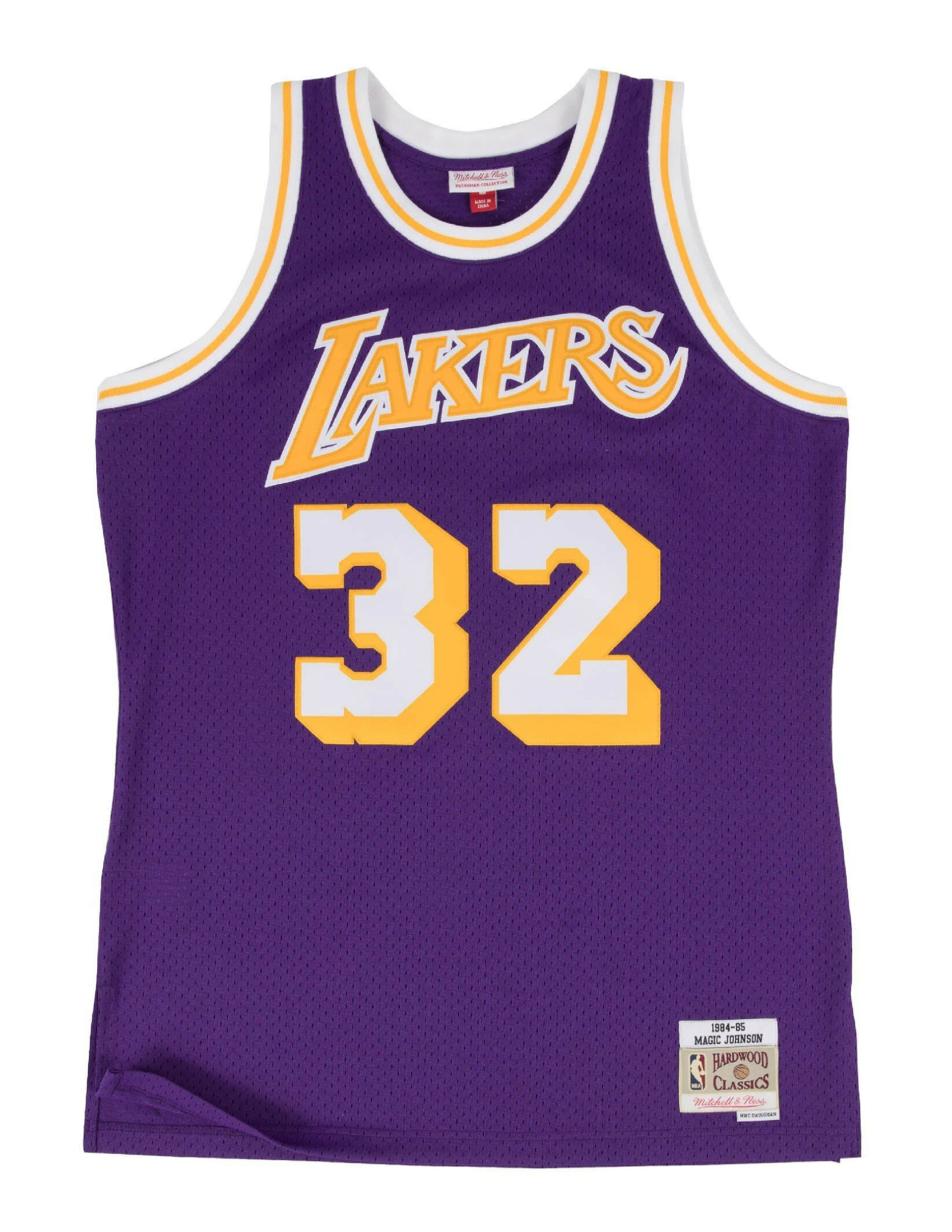 Los Angeles Lakers Magic Johnson 1984-85 Swingman Jersey – The