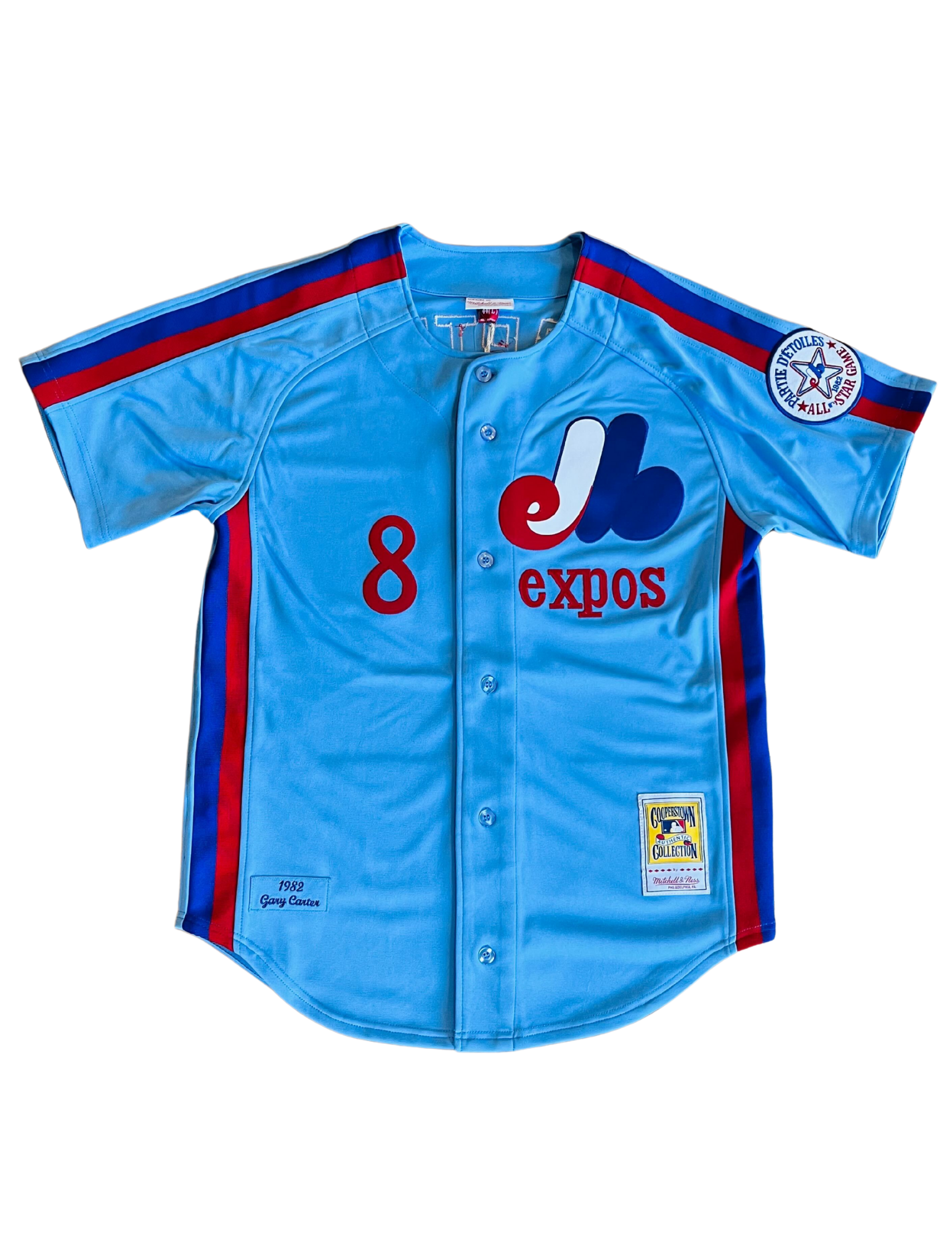 Gary Carter Jersey #8 Montreal Expos White Cool Base Cooperstown