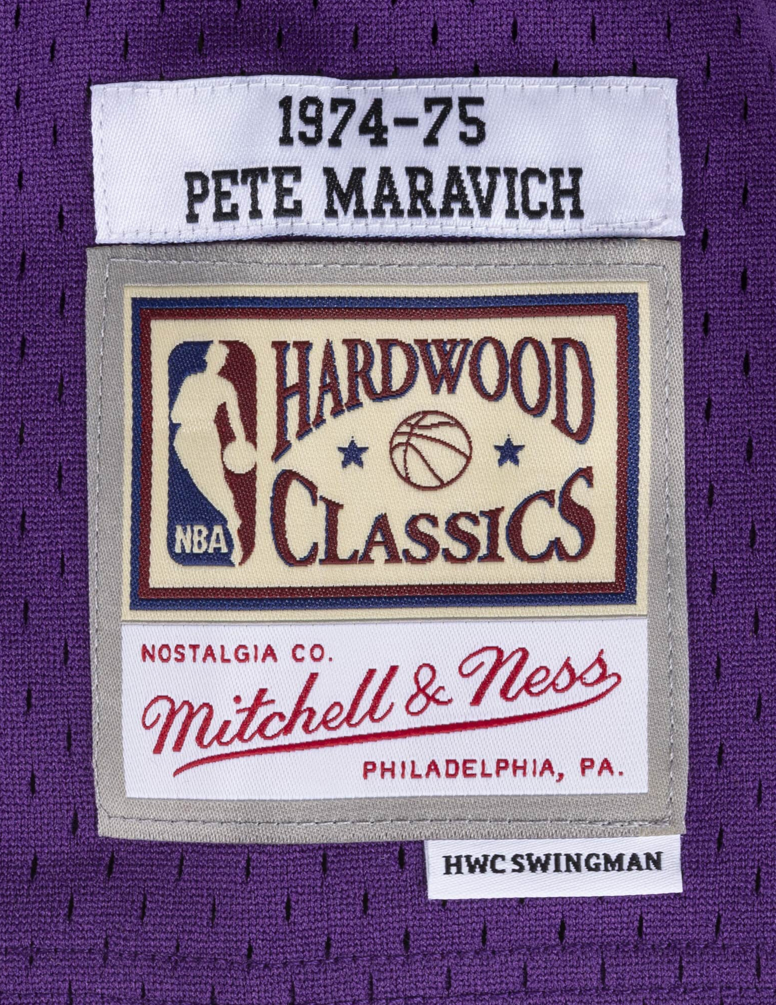 Utah Jazz 'Pistol' Pete Maravich 1974-75 Swingman Jersey (Purple